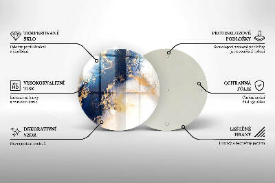 Grabkerzen Unterlage Abstraktion mit Blau