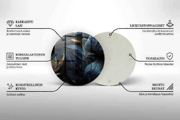 Unterlage für Kerzen Dekorative Blätter mit Gold
