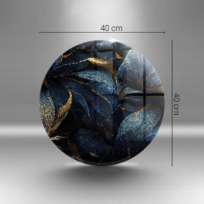 Unterlage für Kerzen Dekorative Blätter mit Gold