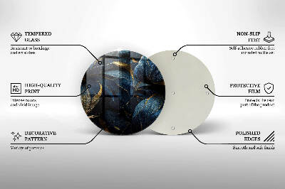Unterlage für Kerzen Dekorative Blätter mit Gold