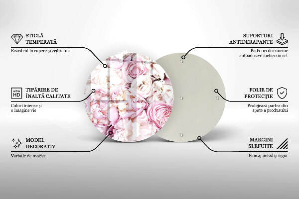 Unterlage für Kerzen Pfingstrosenstrauß