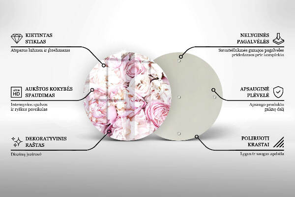 Unterlage für Kerzen Pfingstrosenstrauß