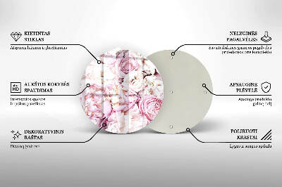 Unterlage für Kerzen Pfingstrosenstrauß
