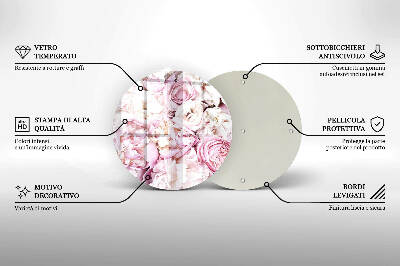 Unterlage für Kerzen Pfingstrosenstrauß