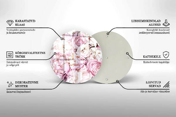 Unterlage für Kerzen Pfingstrosenstrauß
