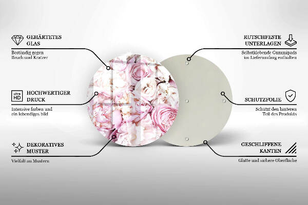 Unterlage für Kerzen Pfingstrosenstrauß