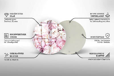 Unterlage für Kerzen Pfingstrosenstrauß