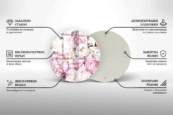 Unterlage für Kerzen Pfingstrosenstrauß