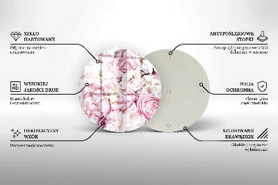 Unterlage für Kerzen Pfingstrosenstrauß