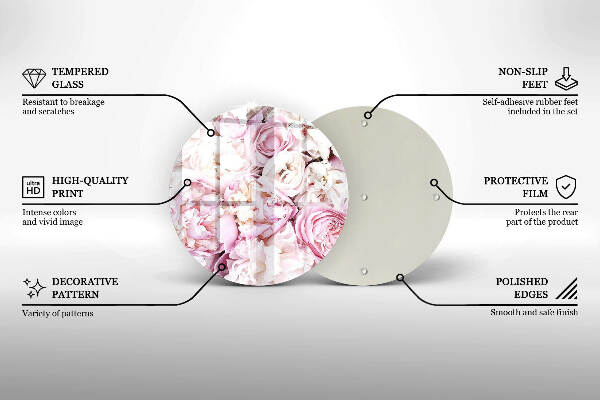 Unterlage für Kerzen Pfingstrosenstrauß