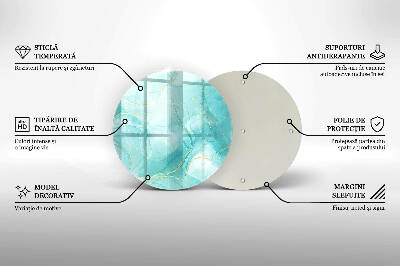 Grabkerzen Unterlage Blaue und goldene Abstraktion