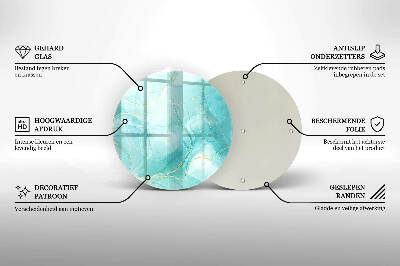 Grabkerzen Unterlage Blaue und goldene Abstraktion