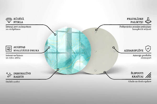 Grabkerzen Unterlage Blaue und goldene Abstraktion