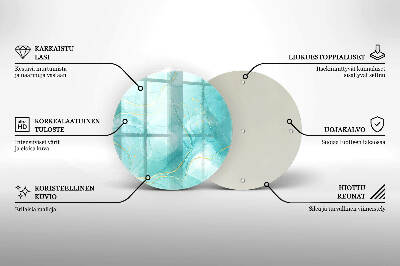 Grabkerzen Unterlage Blaue und goldene Abstraktion
