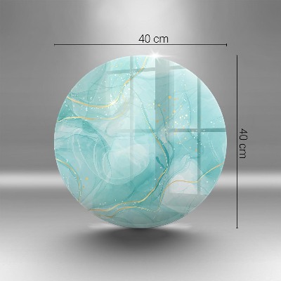 Grabkerzen Unterlage Blaue und goldene Abstraktion