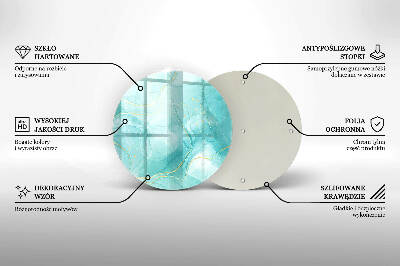 Grabkerzen Unterlage Blaue und goldene Abstraktion