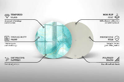 Grabkerzen Unterlage Blaue und goldene Abstraktion