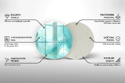 Grabkerzen Unterlage Blaue und goldene Abstraktion