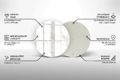 Unterlage für Kerzen Eleganter Marmorstein