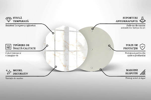 Unterlage für Kerzen Eleganter Marmorstein