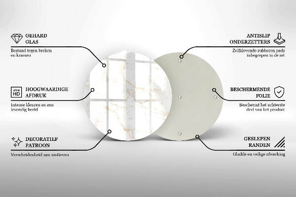 Unterlage für Kerzen Eleganter Marmorstein