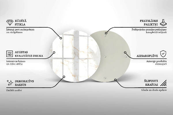 Unterlage für Kerzen Eleganter Marmorstein