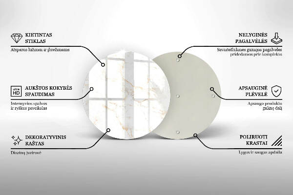 Unterlage für Kerzen Eleganter Marmorstein