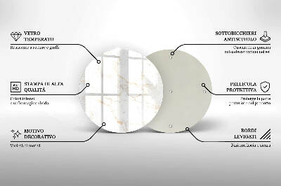 Unterlage für Kerzen Eleganter Marmorstein