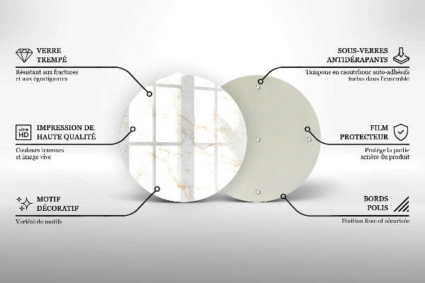 Unterlage für Kerzen Eleganter Marmorstein