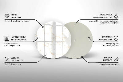 Unterlage für Kerzen Eleganter Marmorstein