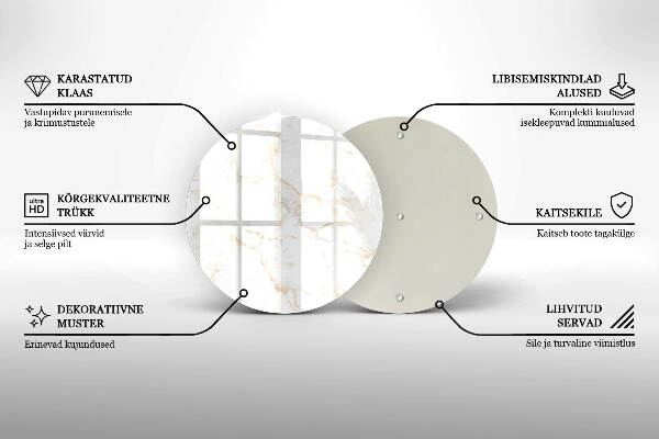 Unterlage für Kerzen Eleganter Marmorstein