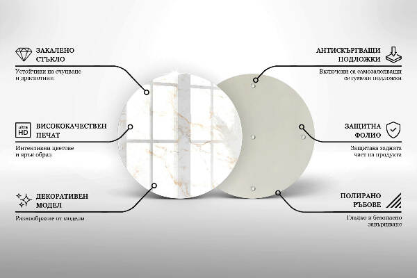 Unterlage für Kerzen Eleganter Marmorstein