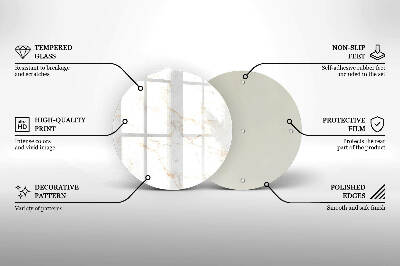 Unterlage für Kerzen Eleganter Marmorstein