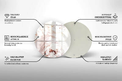 Unterlage für Kerzen Pastellfarbene Pfingstrosen