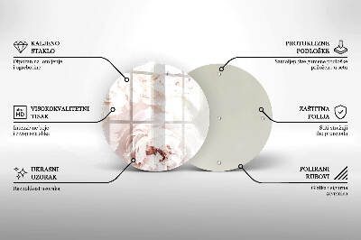 Unterlage für Kerzen Pastellfarbene Pfingstrosen