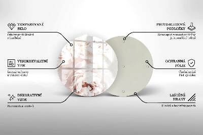 Unterlage für Kerzen Pastellfarbene Pfingstrosen