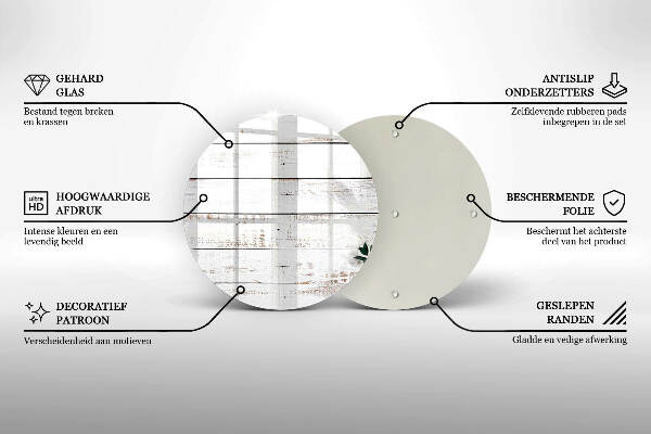 Unterlage für Kerzen Alte Bretter und Blätter