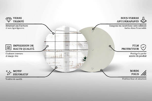 Unterlage für Kerzen Alte Bretter und Blätter