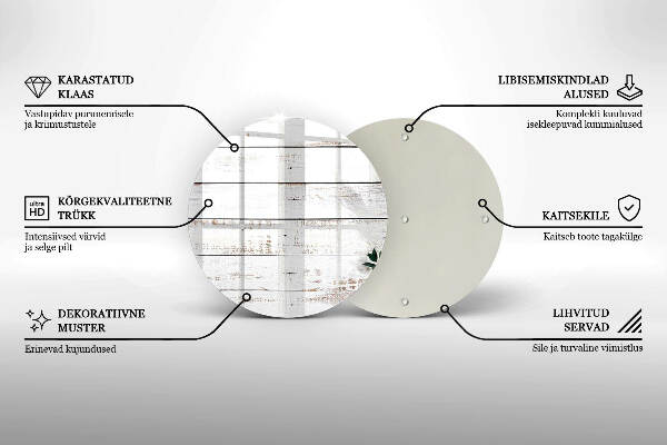 Unterlage für Kerzen Alte Bretter und Blätter
