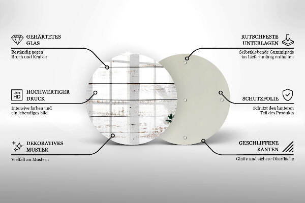 Unterlage für Kerzen Alte Bretter und Blätter