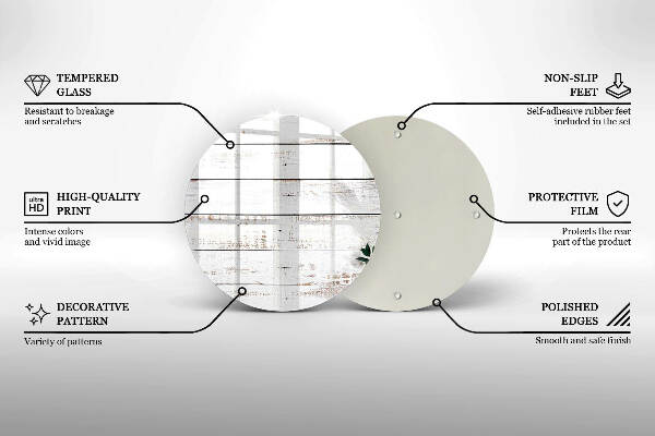 Unterlage für Kerzen Alte Bretter und Blätter