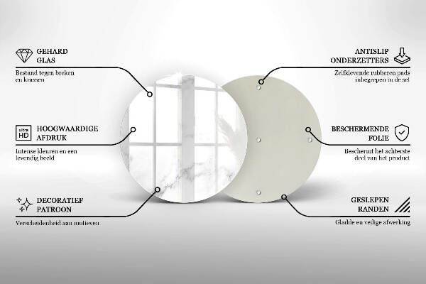 Unterlage für Kerzen Moderner Marmor