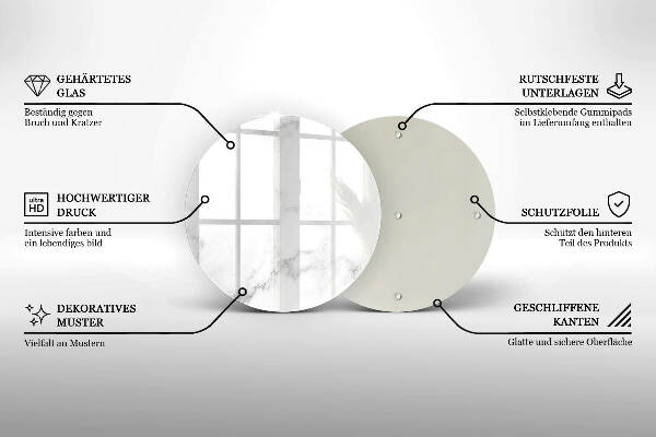 Unterlage für Kerzen Moderner Marmor
