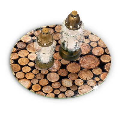 Unterlage für Kerzen Baumstämme