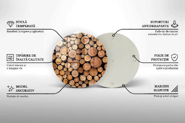 Unterlage für Kerzen Baumstämme