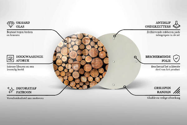 Unterlage für Kerzen Baumstämme