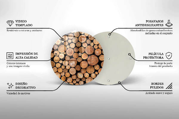 Unterlage für Kerzen Baumstämme