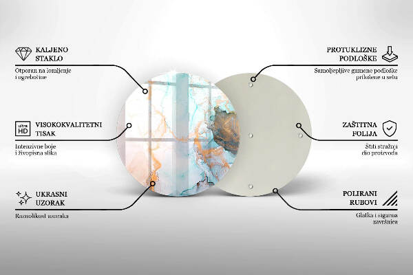 Unterlage für Kerzen Abstrakter Marmor