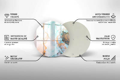 Unterlage für Kerzen Abstrakter Marmor