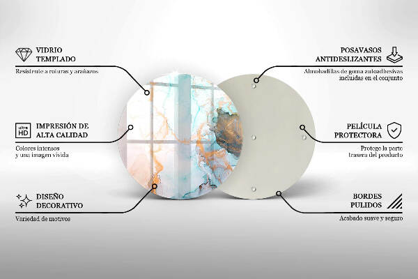Unterlage für Kerzen Abstrakter Marmor
